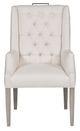 Vanguard® Furniture Michael Weiss Everhart Brushed Nickel Handle/Pebble Path Arm Chair-1