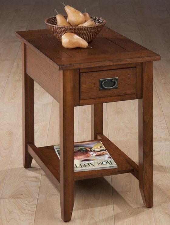 Jofran Inc. Mission Oak Chairside Table-1