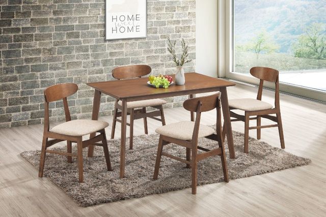 New Classic® Home Furnishings Morocco 5-Piece Natural/Walnut Dining Set-1
