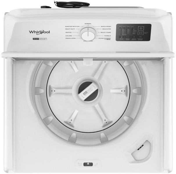 Whirlpool® 4.9 Cu. Ft. White 2-in-1 Removable Agitator Top Load Washer-1