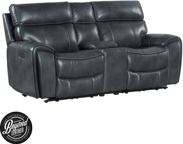 Intercon Silhouette Bolero Slate Dual-Power Loveseat -1