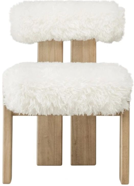 Modus Furniture Nia Lioness/Sheepskin Upholstered Dining Side Chair-2