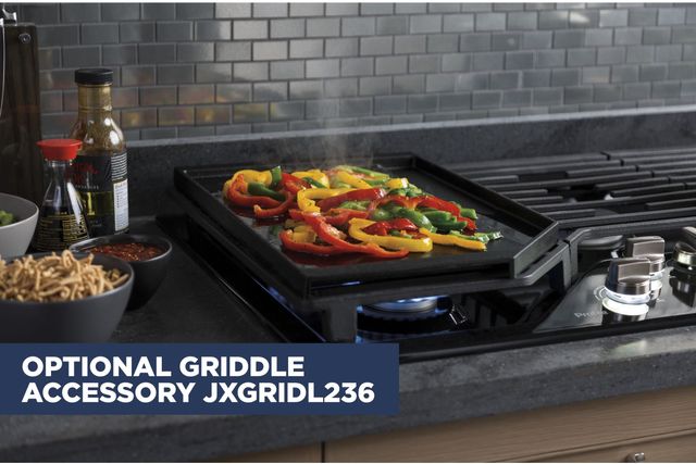 GE® Black 36" Cast Iron Griddle-2