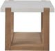Universal Explore Home™ New Modern Ellis Honed White/Natural Oak End Table-2