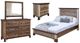International Furniture Antique Wood 4 Piece Queen Bed Set-0
