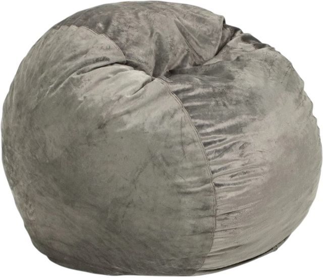 CordaRoy's® Original Gray Plush Fur Full Bean Bag Chair-0