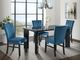 Elements International Bellini 5-Piece Grey/Navy Rectangular Dining Set-2