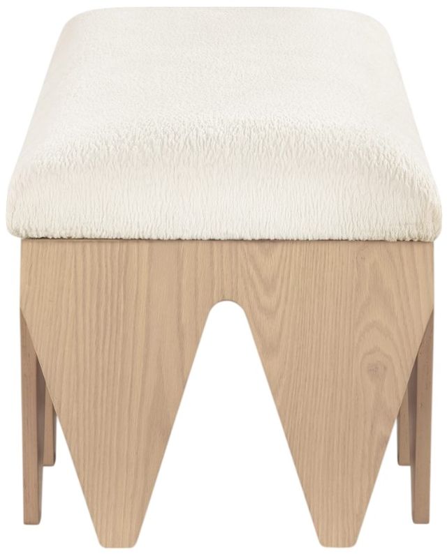Meridian Furniture Altair Cream/Natural Upholstered Bench-3