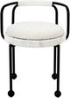 TOV Furniture Pansy Black/Cream Fabric/Iron Outdoor Dining Chair-4