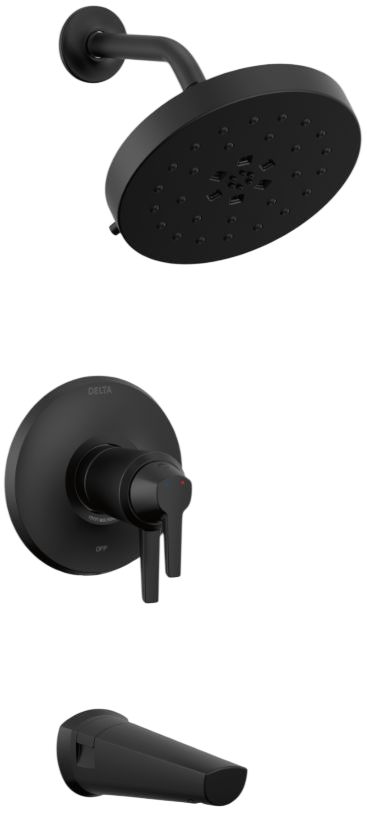 Delta Galeon® 17T S Matte Black Tub Shower Trim with UltraSoak-0