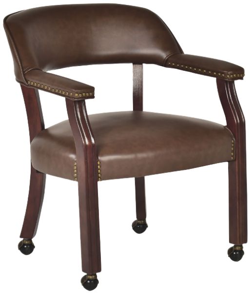 Steve Silver Co. Tournament 6-Piece Brown/Medium Cherry Dining Game Table Set-4