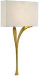 Currey & Company Choisy Antique Gold Leaf/White Wall Sconce-0