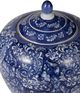 A & B Home Blue/White Ginger Jar-1