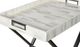 Century® Compositions White Tray Table with Pewter Base-3