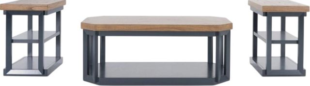 Signature Design by Ashley® Landocken 3-Piece Brown/Blue Table Set-1