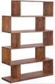 A & B Home Armond Zigzag Brown Bookshelf-0
