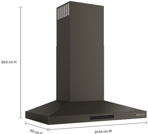 KitchenAid® 36" Black Ore Wall Mounted Range Hood -2