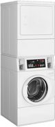 Speed Queen® Commercial White Coin Drop Gas Stack Laundry, 3.42 Cu. Ft. Washer, 7 Cu. Ft. Dryer-1