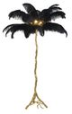 A & B Home Black/Gold Dita Feather Floor Lamp-1