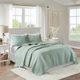 Olliix by Madison Park 3 Piece Seafoam Full/Queen Tuscany Reversible Scalloped Edge Coverlet Set-5
