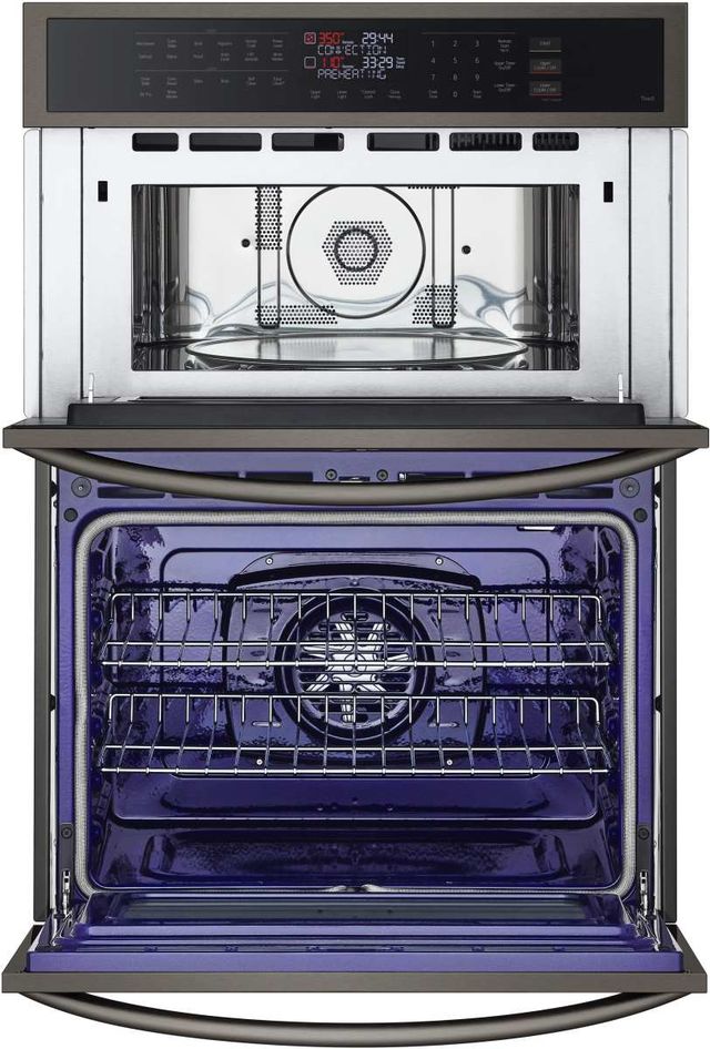 LG 30” PrintProof® Black Stainless Steel Electric Built In Oven/Microwave Combo-2