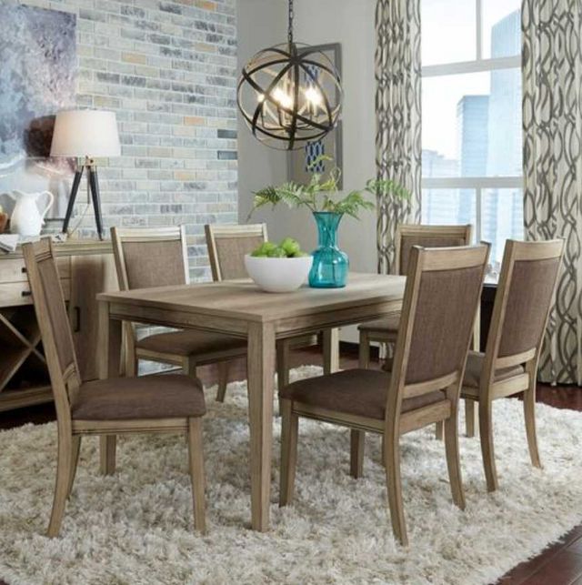 Liberty Furniture Sun Valley 7-Piece Sandstone Rectangular Table Set
