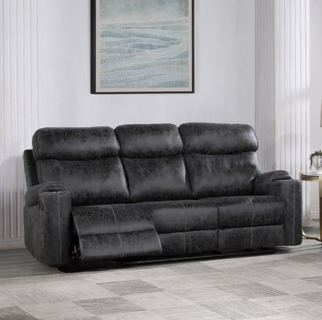 ACME Furniture Hirah Dark Gray Manual Reclining Sofa-2