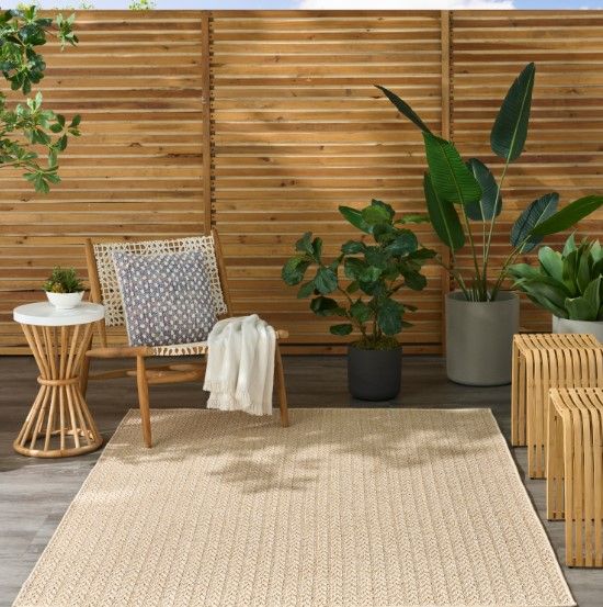 Nourison Home™ Tulum Cream 5'x7' Style 1 Area Rug-1