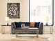 Elements International Ezra Black Coffee Table with Chrome Base-2