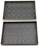 A & B Home 2-Piece Black/Gray Decorative Tray Set-0