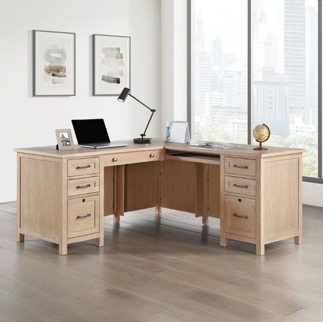 Winners Only® Mayville Beige 66" Desk with 42" Return-1