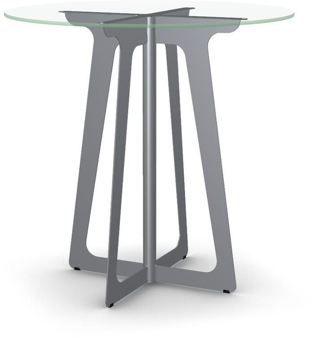 Amisco Genesis Clear Glass Round Bar Table-0
