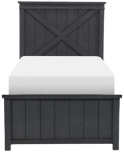 Legacy Classic Flatiron Midnight Black Youth Twin Panel Bed-2
