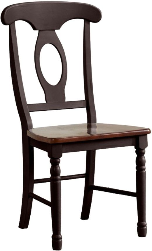A-America® British Isles Antique Oak/Black Napoleon Dining Side Chair-0