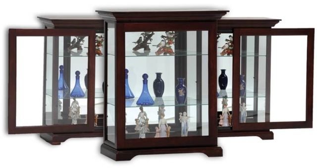 American Heartland Manufacturing Poplar Sliding Door Console Curio-0