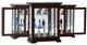 American Heartland Manufacturing Poplar Sliding Door Console Curio-0