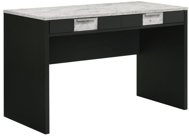 Crown Mark Rangley Black Writing Desk with White Surface-0