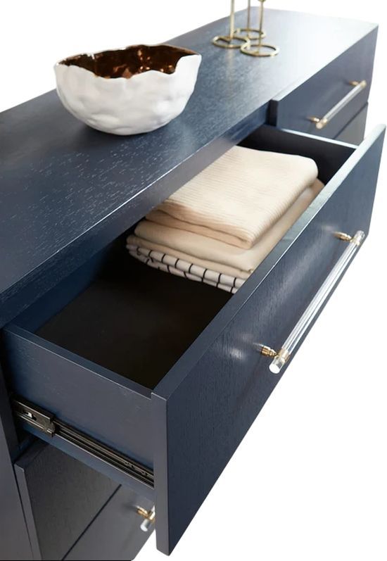 Modus Furniture Argento Burnished Brass/Navy Blue Dresser-3