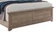 American Woodcrafters Meadowbrook Sand King Arched Panel Bed-2