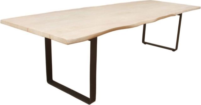 Moe's Home Collection Wilks Beige Dining Table with Black Iron Legs-0
