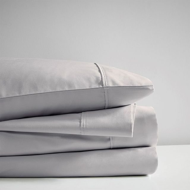 Olliix by Beautyrest Grey California King 600 Thread Count Cooling Cotton Rich Sheet Set-3