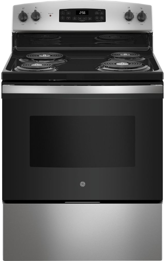 GE® ENERGY STAR® 30" Stainless Steel Freestanding Electric Range-0