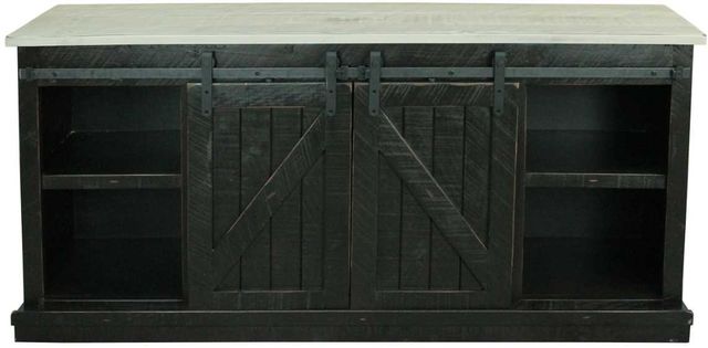 American Heartland Manufacturing Rustic Two Tone 68" Provincial TV Stand-2