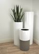 Le Present Lux Betona White And Gray 28" Cylinder Planter-4