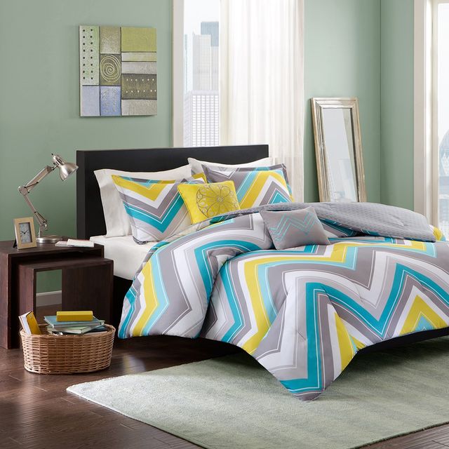 Olliix by Intelligent Design Elise Blue Twin/Twin XL Comforter Set-0