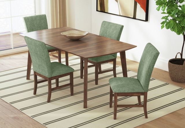 Elements International Santa Barbara 5-Piece Avocado/Walnut Rectangular Dining Set-1