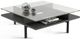 BDI Terrace™ 1150 Glass Top Square Coffee Table with Charcoal Stained Ash Shelve-1