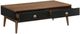 Armen Living Amigo Walnut Coffee Table with Black Drawers -2