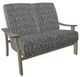Telescope Casual St. Catherine Agra Classic/Beachwood Aluminum/Fabric Outdoor MGP Cushion Loveseat with Boardwalk Rustic Arms-0