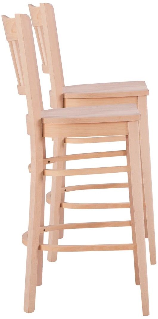 Linon Minetta 2-Piece Unfinished Bar Stool-4